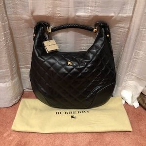 Burberry Hoxton Quilted Hobo Handbag